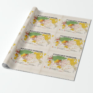 Papier Cadeau Carte Vintage de la Seconde Guerre mondiale