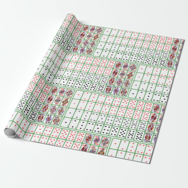 Papier Cadeau Cartes Casino Jeu Poker (Déroulé)