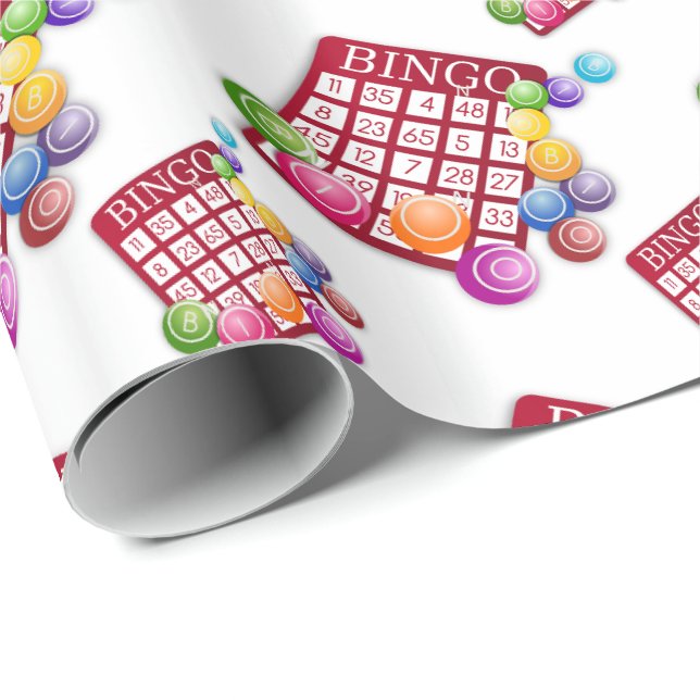 Papier Cadeau Cartes de bingo-test et boules de bingo-test (Coin rond)