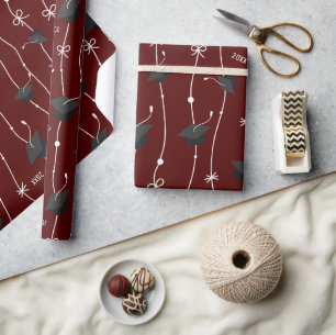 Papier Cadeau Cartes de graduation du marron et ruban