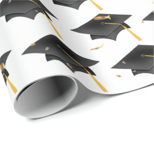 Papier Cadeau Cartes de graduation et Confetti d'or