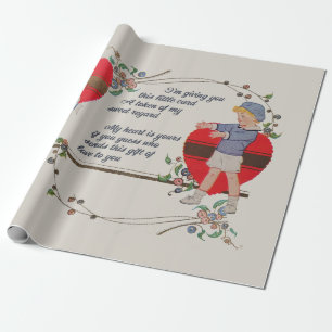 Papier Cadeau Cartes de la Saint-Valentin Antiques Victoriennes 