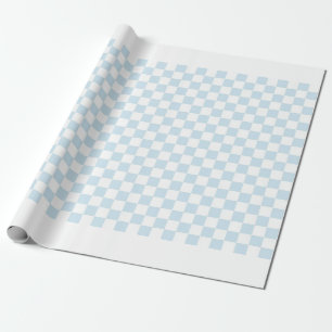 Papier Cadeau Carton bleu pastel et blanc