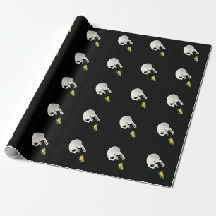 Papier Cadeau Cartoon Crâne Manger Taco - DibsOnTacos
