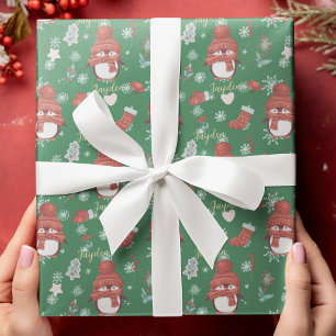 Papier Cadeau Cartoon mignonne Animaux Pingouin Papier d'envelop