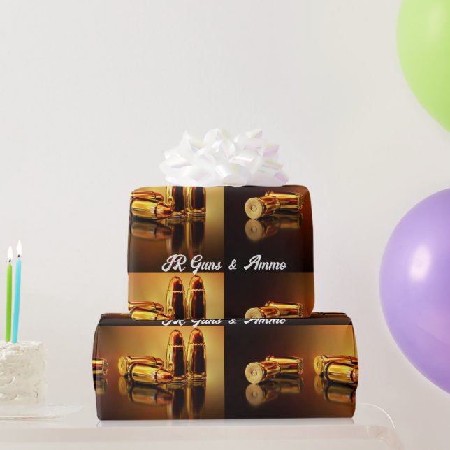 Papier Cadeau Cartouches d'or modernes (Cadeaux de fête)