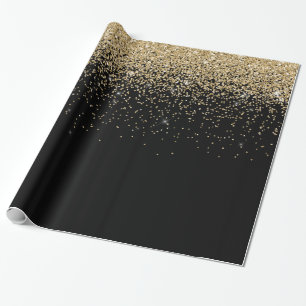 Papier Cadeau Cascades fascinantes d'arrière - plan de noir de
