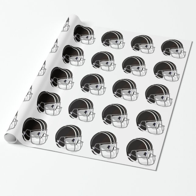 Papier Cadeau Casque de football (Déroulé)