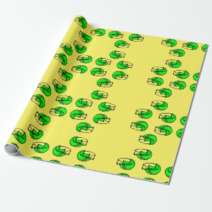 Papier Cadeau Casque de football vert