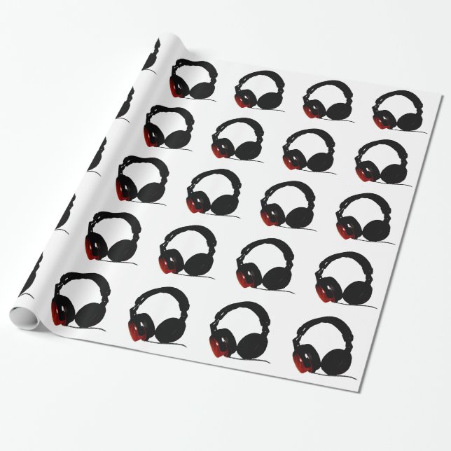 Papier Cadeau Casque Pop Art (Déroulé)