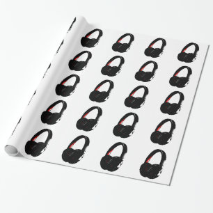 Papier Cadeau Casque Pop Art Head Téléphone