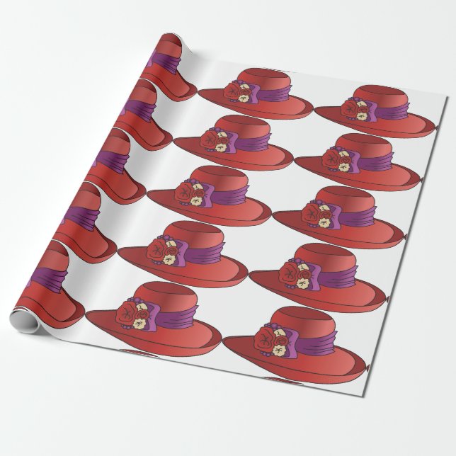 Papier Cadeau Casquette rouge (Déroulé)