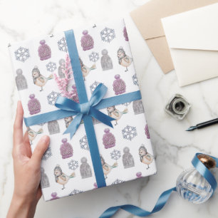 Papier Cadeau Casquettes Knit en laine et choux éperons