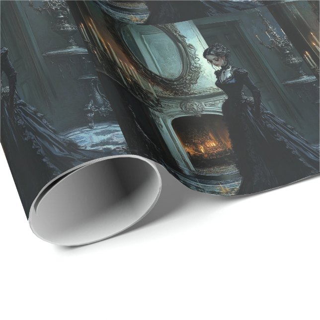 Papier Cadeau Cassandra Thinking (Coin rond)