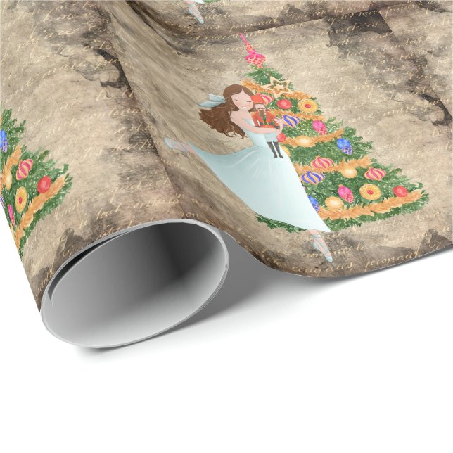 Papier Cadeau Casse-Noisette Clara Act I Christmas Eve (Coin rond)