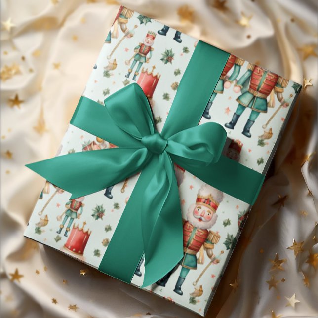 Papier Cadeau Casse-noisette et verdure de Noël (Créateur téléchargé)
