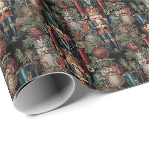 Papier Cadeau Casse-noisettes Minuscules soldats de Noël Motifs