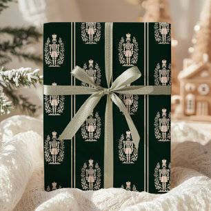 Papier Cadeau Casse-noix élégant vert foncé 
