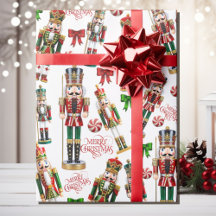 Casse-noix Joyeux Noël Rouge Vert Rouleau de