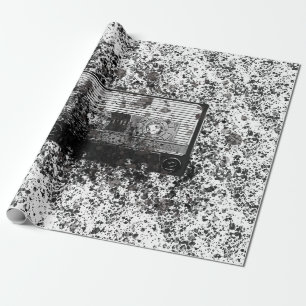 Papier Cadeau Cassette audio rétro