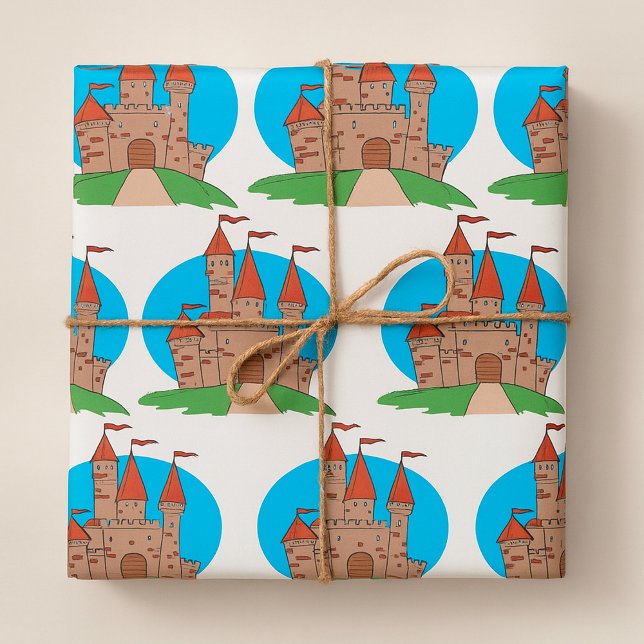 Papier Cadeau Castle With Flags (Créateur téléchargé)