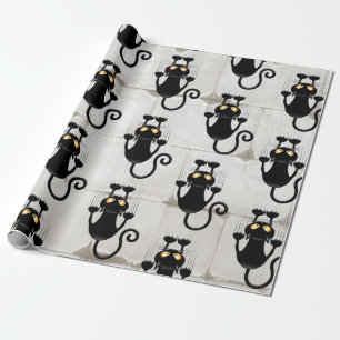 Papier Cadeau Cat Falling down fun dessin personnage