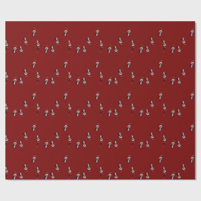 Papier Cadeau Cat Santa Claws Christmas Maureen Girard Blue Eye  (Plat)