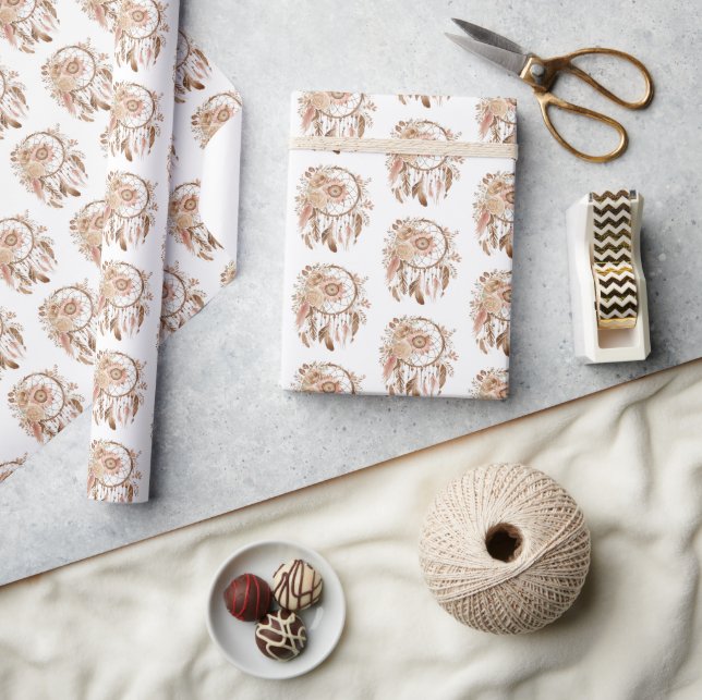 Papier Cadeau Catcher Brown Floral Dream (Artisanat)