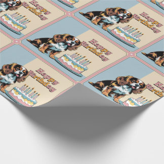 Papier Cadeau Cavalier King Charles Spaniel Chien Coloré