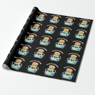 Papier Cadeau Ce qui est Poppin Funny Toast Pun Dark BG