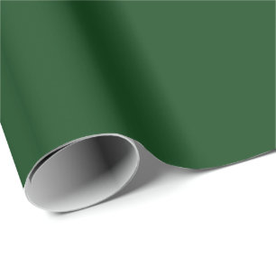 Papier Cadeau Cèdre vert foncé solide minimaliste