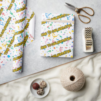 Papier Cadeau Celebration Birthday Party Wrapping Paper