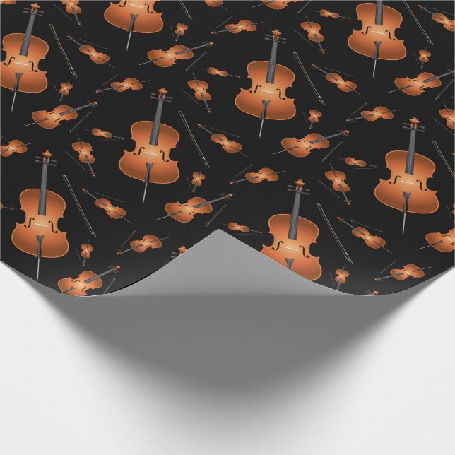 Papier Cadeau Cello Musicien Musique Enseignant Chaîne Orchestre (Coin)