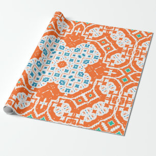 Papier Cadeau céramique mexicaine ancienne talavera. Vintage et