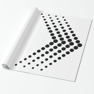 Papier Cadeau Cercle Abstrait à demi-tonalité pulsé Zigzag Chevr