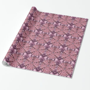 Papier Cadeau Cercle en satin de vin rose