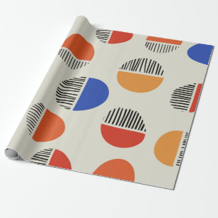 Papier Cadeau Cercles Abstraits motif transparent, arrière - pla