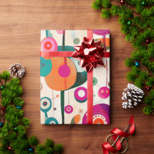 Papier Cadeau Cercles amusants et colorés