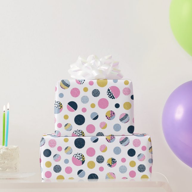 Papier Cadeau Cercles colorés (Cadeaux de fête)