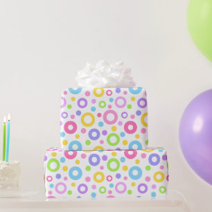 Papier Cadeau Cercles colorés pastel