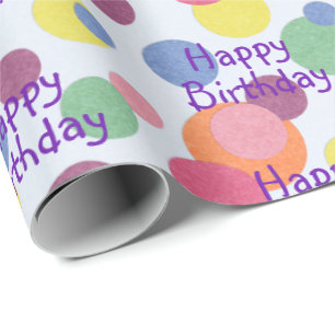 Papier Cadeau Cercles d'anniversaire heureux