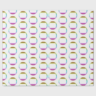 Papier Cadeau Cercles de verre dégradé arc-en-ciel colorés brill