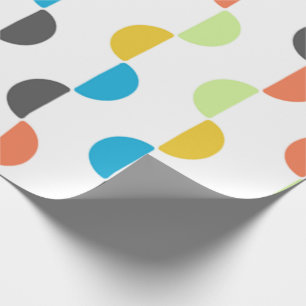Papier Cadeau Cercles demi-modernes du milieu du siècle