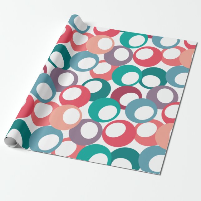 Papier Cadeau Cercles d'olivier (Déroulé)