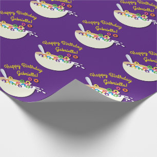 Papier Cadeau Cereal Bowl Enfants Slepover Anniversaire fête mig