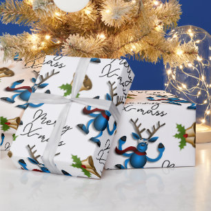Papier Cadeau Cerf de Noël