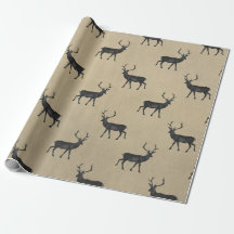 Cerfs noirs sur arrière - plan de pierre