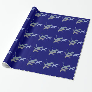 Papier Cadeau Cerulean Sojouré : Grue bleue