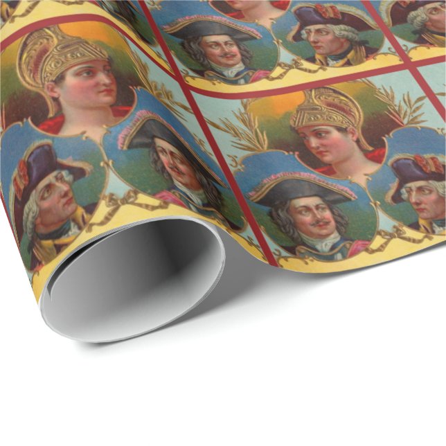 Papier Cadeau César - Kaiser - Tsar boîte à cigare imprimé étiqu (Coin rond)