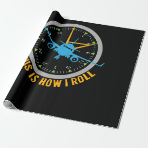 Papier Cadeau C'Est Comme Ça Que Je Passe L'Avion Pilote Chemise